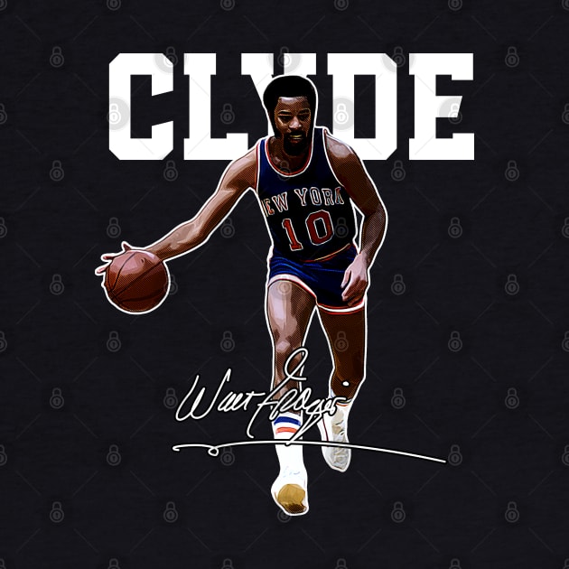 Walt Frazier The Clyde Basketball Legend Signature Vintage Retro 80s 90s Bootleg Rap Style by CarDE